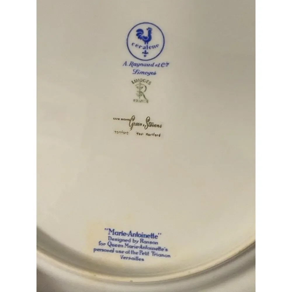 👑 Raynaud Limoges Marie Antoinette Gold White Dinner Plate 10 1/4”
